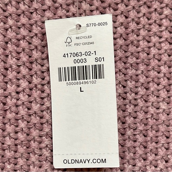 Old Navy Textured-Knit Tunic Sweater Mauve NWT - Picture 4 of 7
